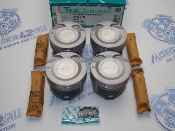 Поршни TEIKIN к-кт 4шт ремонт +0,50 SUZUKI M15A, M16A