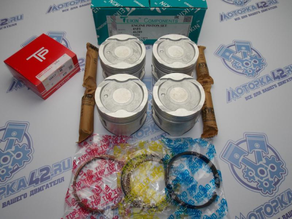 Поршни + кольца 4шт стандарт TOYOTA 4S-Fi