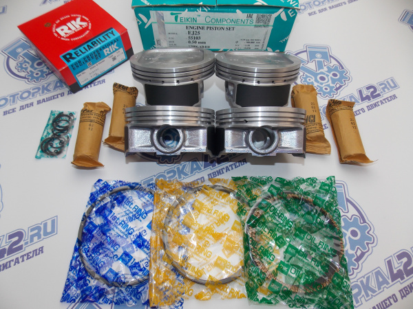 Поршни + кольца к-кт 4шт ремонт +0,50 SUBARU EJ25D