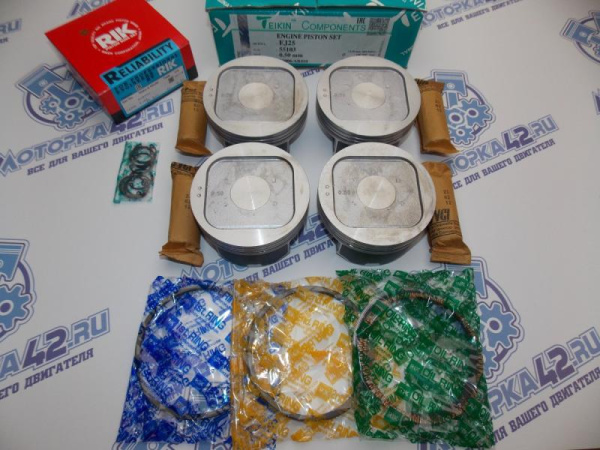 Поршни + кольца к-кт 4шт ремонт +0,50 SUBARU EJ25D
