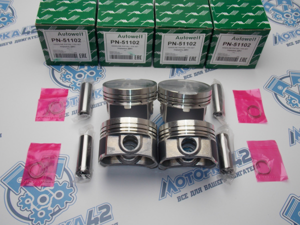 Поршни + кольца AW к-кт 4шт ремонт +0,25 VAG AEB, AGU, AWD