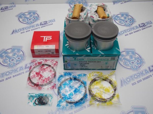 Поршни + кольца к-кт 4шт ремонт +1,00 NISSAN QG18DE