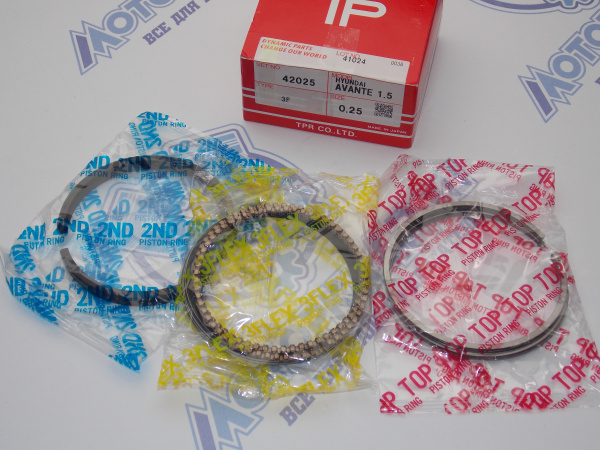 Поршни + кольца к-кт 4шт ремонт +0,25 HYUNDAI G4EC