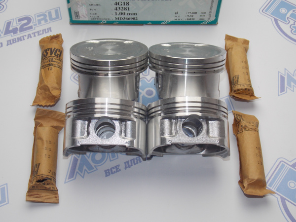 Поршни TEIKIN к-кт 4шт ремонт +1,00 MMC 4G18, 4G16