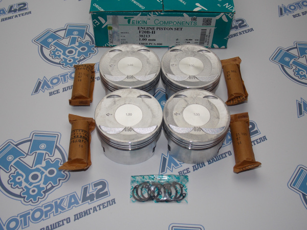 Поршни + кольца к-кт 4шт ремонт +1,00 HONDA F20B