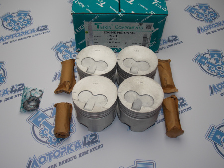 Поршни + кольца к-кт 4шт ремонт +0,50 TOYOTA 2L