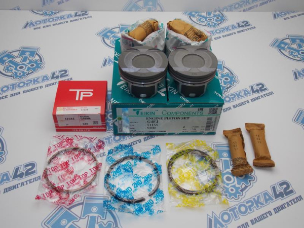 Поршни + кольца к-кт 4шт стандарт HYUNDAI G4FJ -'15, G4FD