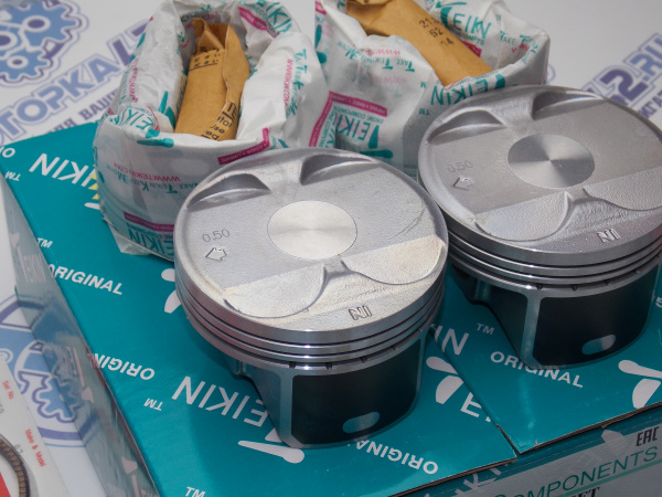 Поршни и кольца к-кт 4шт ремонт +0,50 HONDA K24Z3