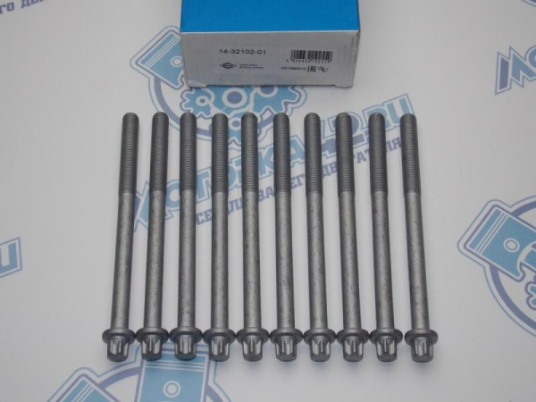 Комплект болтов ГБЦ 10шт Nexia, Lanos SOHC