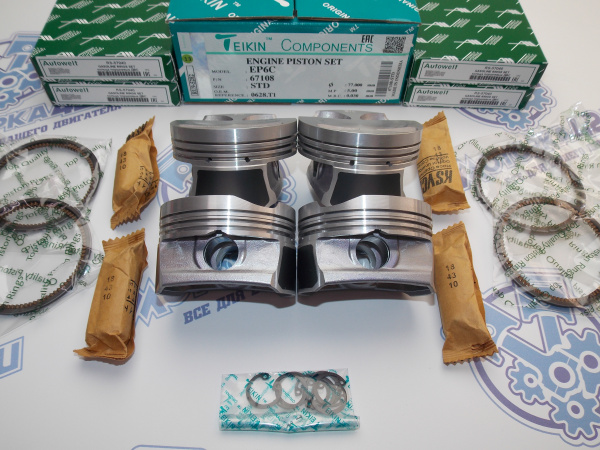 Поршни + кольца 4шт стандарт Citroen EP6, N12B16