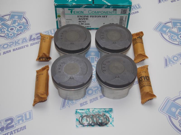 Поршни TEIKIN к-кт 4шт ремонт +1,00 TOYOTA 4ZZ-FE