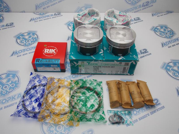 Поршни + кольца к-кт 4шт ремонт +0,50 SUBARU EJ20, EJ20E, EJ20J