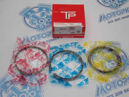 Поршни + кольца к-кт 4шт ремонт +1,00 HYUNDAI G4ED