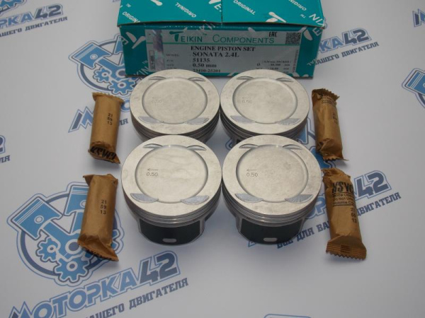 Поршни TEIKIN к-кт 4шт ремонт +0,50 HYUNDAI G4KE II