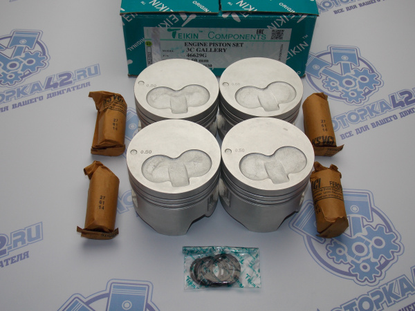 Поршни + кольца к-кт 4шт ремонт +0,50 TOYOTA 3C, 3C-T Gallery