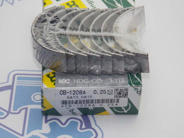 Вкладыши шатунные NDC ремонт +0,25 NISSAN QG15DE