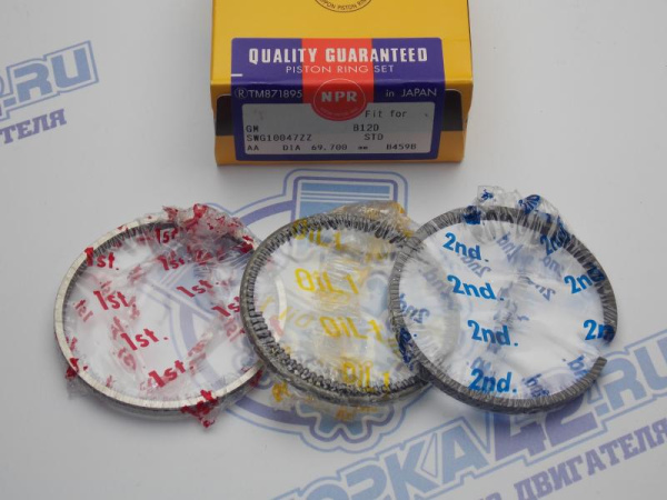 Кольца поршневые NPR стандарт B12D1 Aveo 
