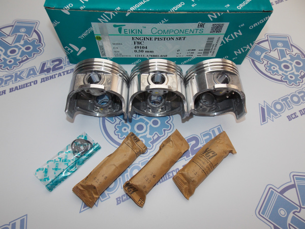Поршни TEIKIN к-кт 3шт ремонт +0,50 F8C MATIZ