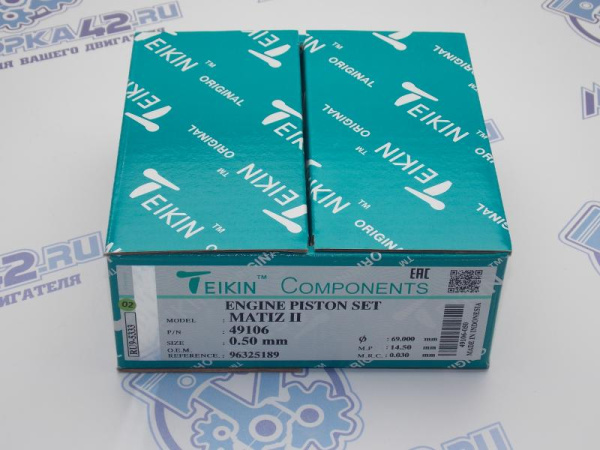 Поршни TEIKIN к-кт 4шт ремонт +0,50 B10S1, F12S3 MATIZ