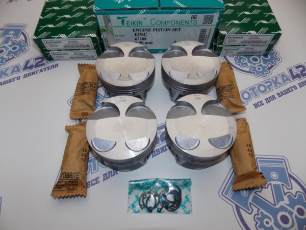 Поршни + кольца к-кт 4шт ремонт +0,50 EP6, N12B16