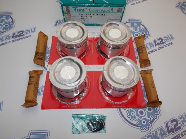 Поршни + кольца 4шт ремонт +0,50 SUZUKI G15#, G16A 8кл