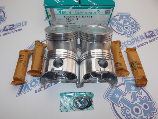 Поршни TEIKIN к-кт 4шт ремонт +0,50 SUZUKI G15#, G16A 8кл