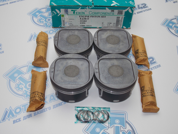 Поршни + кольца к-кт 4шт стандарт SUBARU EJ205, EJ207